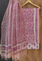 Pink Jaal Block Print Cotton Suit Set with kota Doria Dupatta (3CKD74)